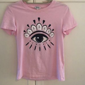 Kenzo Pink Short Sleeve Graphic Tee Shirt